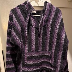 Striped Black and Purple Men's Sweater